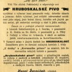 Inzerce hruboskalského piva. 1904