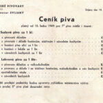 Ceník svijanského piva. 1949
