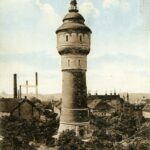 Vodárenská věž pivovaru v Plzni. Počátek 20. století